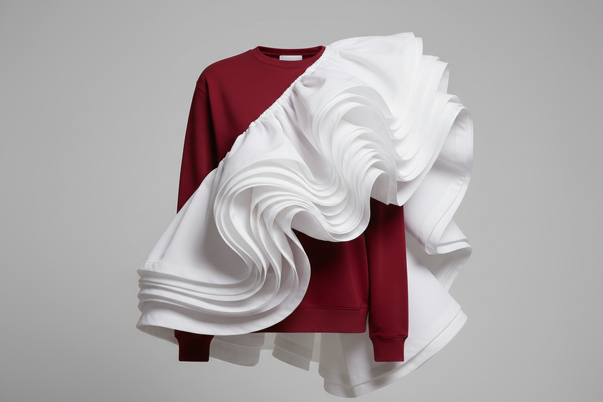 add mmore gathers, but make the ruffle one piece, not layered several